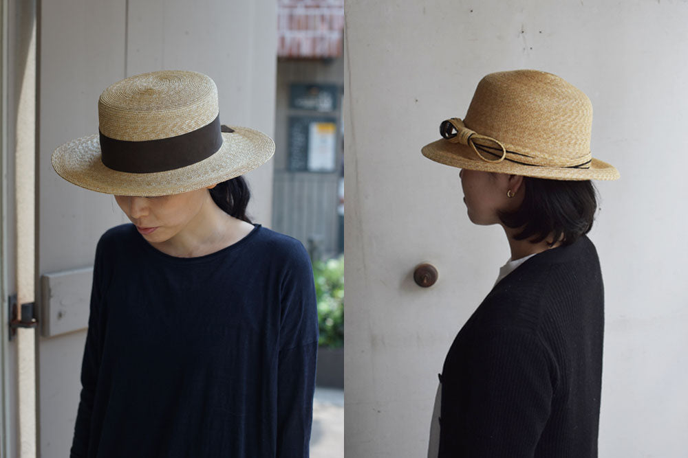 横川さんが作る麦わら帽子