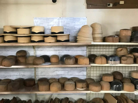 横川さんが作る麦わら帽子